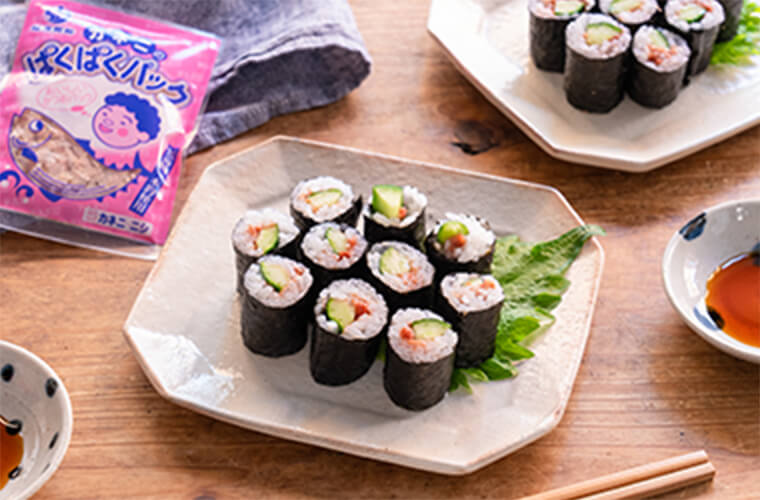 くるっと簡単！梅かつお巻き