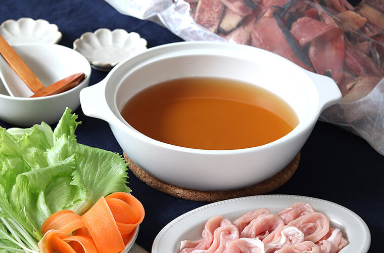 豚肉と野菜の出汁しゃぶしゃぶ