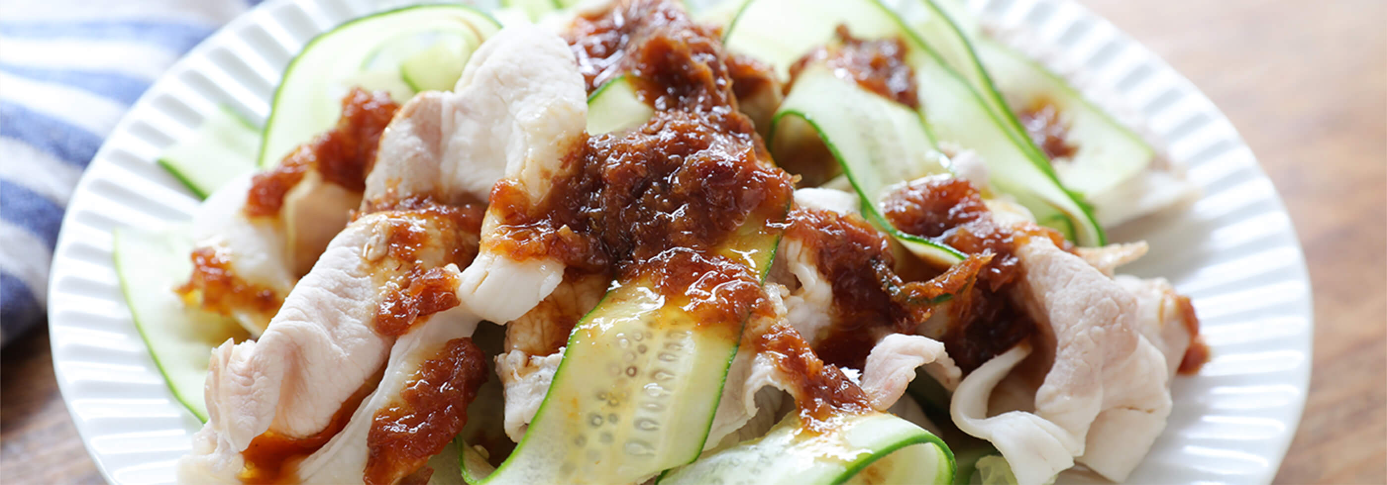 豚しゃぶきゅうりの梅かつおだれ