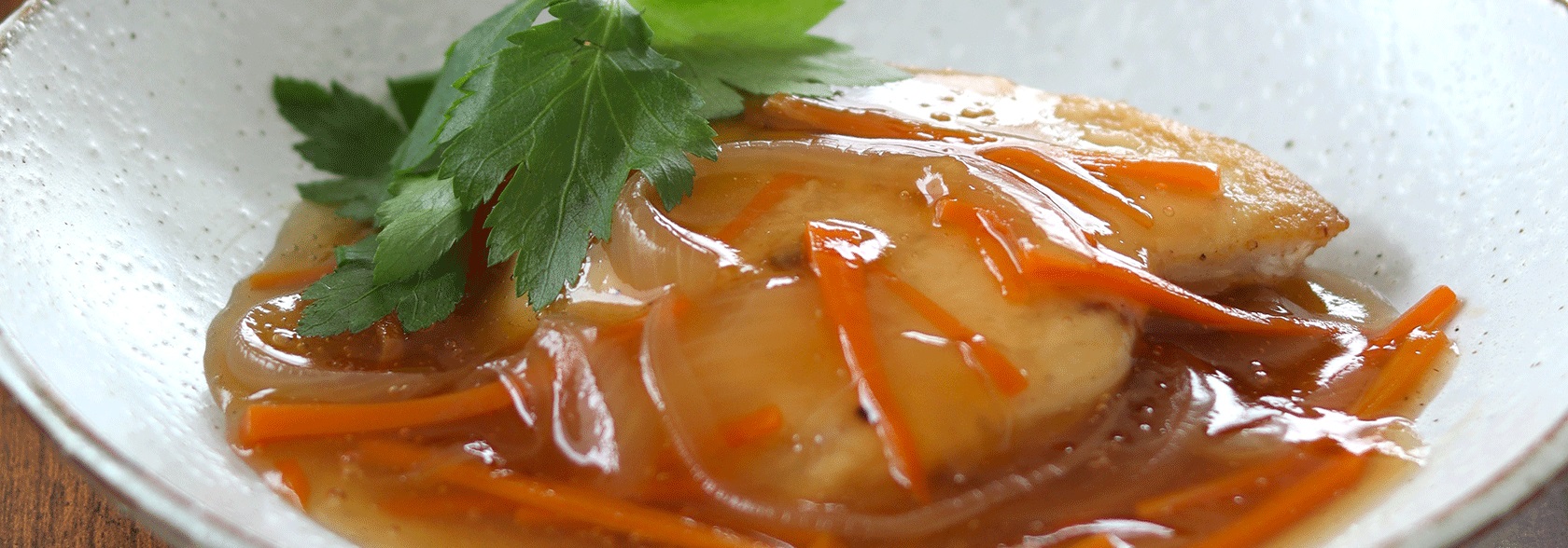 白身魚のソテ ー 出汁あんかけー