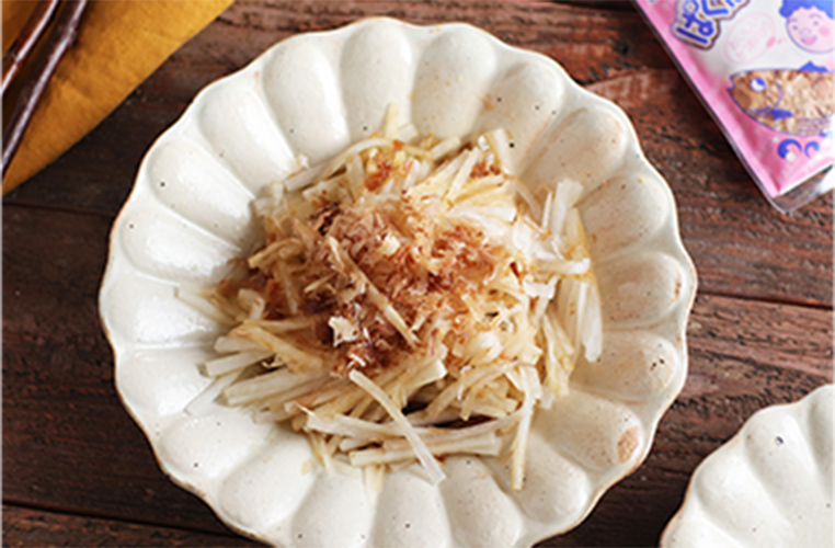 鰹節を使って野菜おかずが
						簡単に美味しくなる